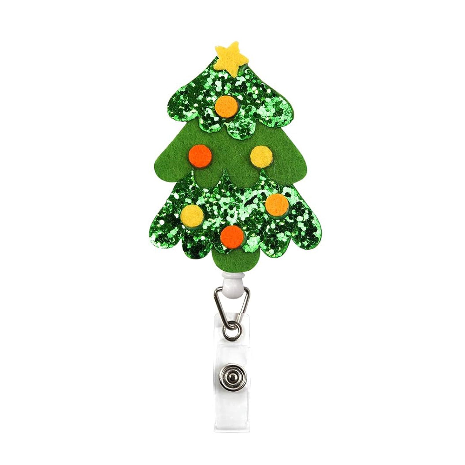 Wholesale Christmas Felt Cloth Santa Claus, Snowman Trees, Elk Badges, Scroll Extendable Keychains